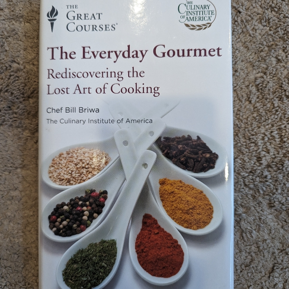 Great Courses The Everyday Gourmet Culinary Institute of America HC Book w/ Cds